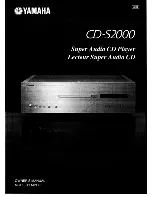 Yamaha CD S2000 - SACD Player User Manual preview