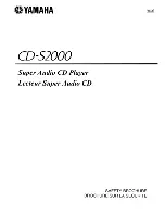 Preview for 24 page of Yamaha CD S2000 - SACD Player User Manual