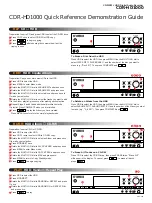 Yamaha CDR-HD1000 Quick Reference Manual предпросмотр