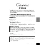 Preview for 3 page of Yamaha Clavinova CLP-110 Bedienungsanleitung