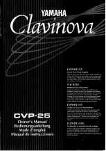 Предварительный просмотр 1 страницы Yamaha Clavinova CVP-25 Mode D'Emploi