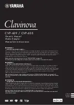 Yamaha Clavinova CVP-609 Owner'S Manual preview
