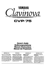 Yamaha Clavinova CVP-75 Manuel D'Instruction предпросмотр