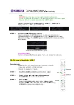 Предварительный просмотр 2 страницы Yamaha CRX-N560 Firmware Update Procedure