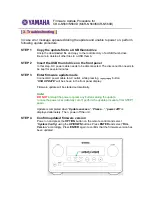 Preview for 4 page of Yamaha CRX-N560 Firmware Update Procedure