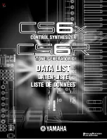 Yamaha CS6R Data List предпросмотр