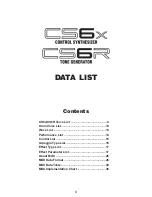 Preview for 3 page of Yamaha CS6R Data List