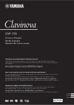 Yamaha cvp-701 clavinova Owner'S Manual предпросмотр