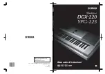 Yamaha DGX 220 YPG 225 Manuale Di Istruzioni preview