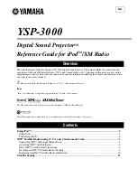 Yamaha Digital Sound Projector YSP-3000 Reference Manual preview