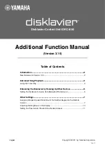 Yamaha disklavier DKC-850 Function Manual preview