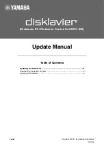 Yamaha Disklavier E3 Update Manual preview