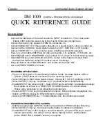 Preview for 1 page of Yamaha DM 1000 Quick Reference Manual