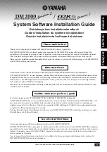 Yamaha DM 2000 Version 2 Betriebssystem-Installationshandbuch preview