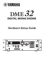 Yamaha DME32 Hardware Setup Manual preview