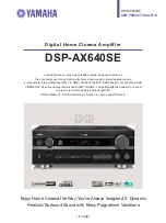 Предварительный просмотр 1 страницы Yamaha DSP-AX640SE Product Bulletin