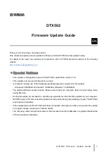 Yamaha DTX Drums DTX502 Firmware Update Manual preview