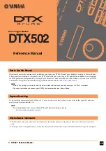 Yamaha DTX Drums DTX502 Reference Manual preview