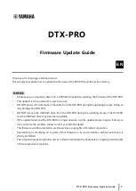 Yamaha DTX-PRO Firmware Update Manual preview