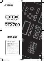 Preview for 1 page of Yamaha DTX700 Data List