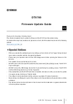 Yamaha DTX700 Firmware Update Manual preview