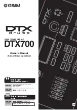 Yamaha DTX700 Owner'S Manual preview