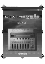 Yamaha DTXTREME IIs Data List preview