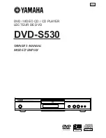 Yamaha DVD-S530 Owner'S Manual preview