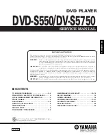Yamaha DVD-S550 Service Manual preview
