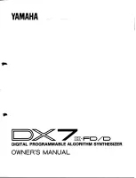 Preview for 1 page of Yamaha DX7 II FD Owner'S Manual