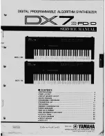 Yamaha DX7 II FD Service Manual preview