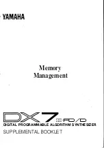 Yamaha DX7 II FD Supplemental Booklet preview