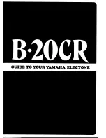 Yamaha Electone B-20CR Manual preview