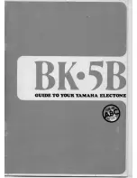 Yamaha Electone BK-5B Manual предпросмотр