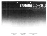 Предварительный просмотр 1 страницы Yamaha Electone C-40 Owner'S Manual