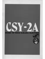 Yamaha Electone CSY-2A Manual предпросмотр