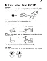 Preview for 21 page of Yamaha Electone CSY-2A Manual