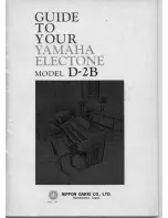 Предварительный просмотр 1 страницы Yamaha Electone D-2B Manual