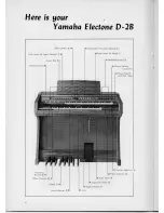 Предварительный просмотр 5 страницы Yamaha Electone D-2B Manual