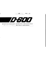 Yamaha Electone D-600 Manual preview