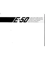 Yamaha Electone E-50 Manual preview