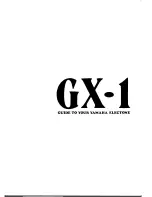 Предварительный просмотр 1 страницы Yamaha Electone GX-1 Manual