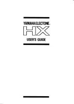 Yamaha Electone HX-5 User Manual предпросмотр