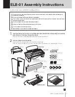 Yamaha Electone STAGEA ELB-01 Assembly Instructions предпросмотр