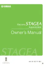 Yamaha Electone Stagea ELS-01C Owner'S Manual preview