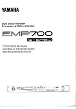 Preview for 1 page of Yamaha EMP700 Operation Manual