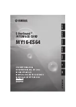 Preview for 1 page of Yamaha EtherSound MY16-ES64 Mode D'Emploi