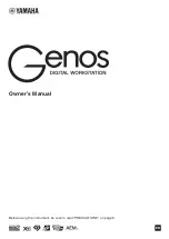 Yamaha genos Owner'S Manual предпросмотр