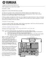 Preview for 1 page of Yamaha HTR-6090 Firmware Update Manual