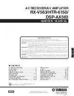 Yamaha HTR-6150 Service Manual preview